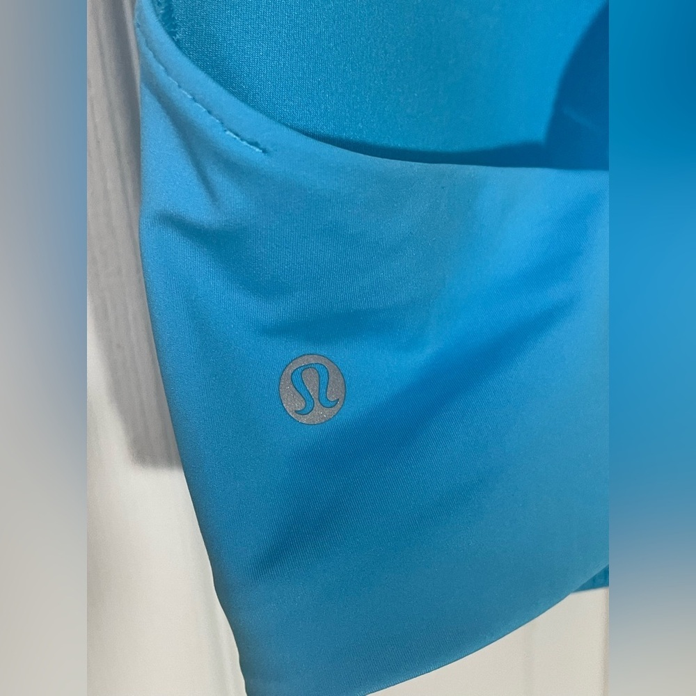 Lululemon Sports Bra Size 34B Energy High Support Blue Zip Front Athletic Gym - Picture 4 of 7